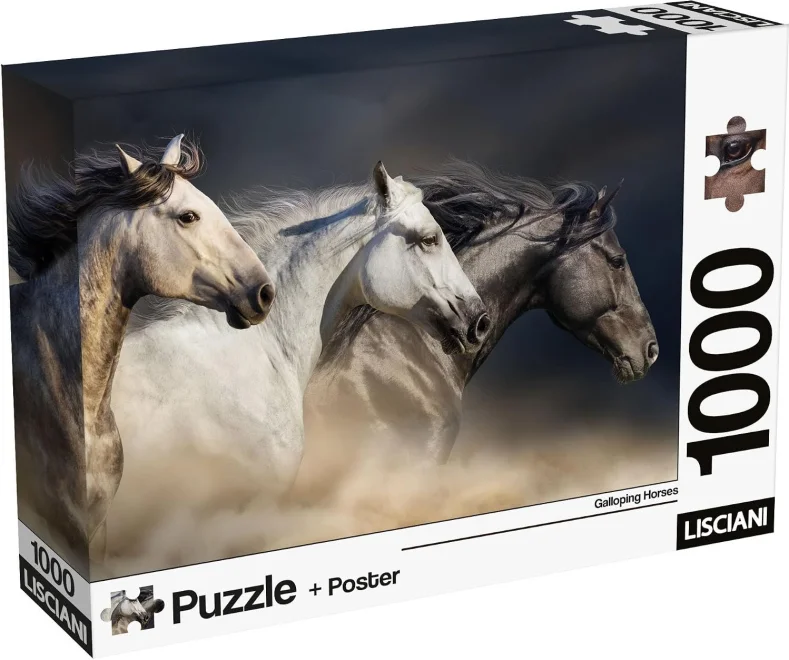 Puzzle Lisciani 1000 dílků Cválající koně