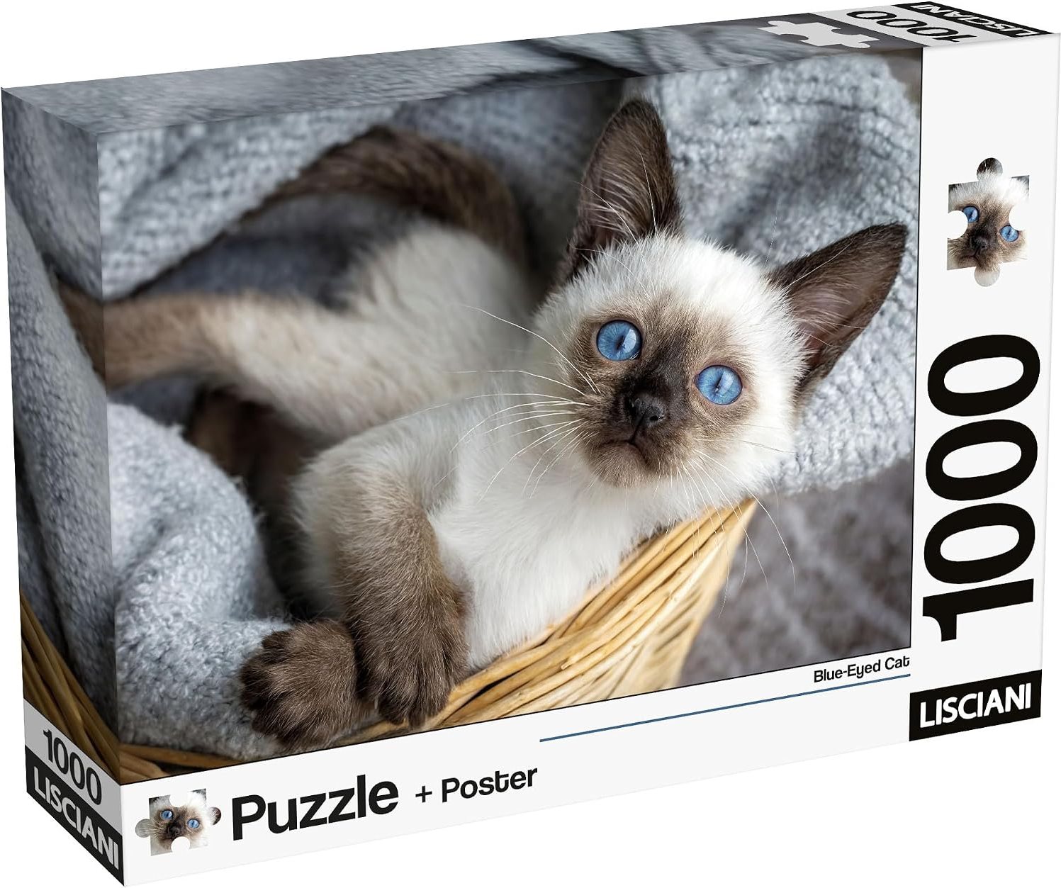 Puzzle Lisciani 1000 dílků Modrooká kočka