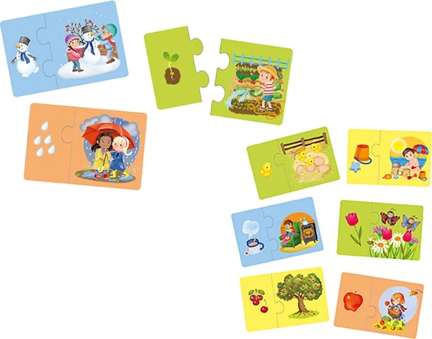 Naučné puzzle pro děti Jiri Models  Roční období 2x26 dílků