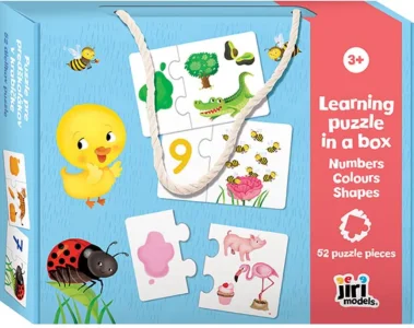 Naučné puzzle pro děti Jiri Models  Čísla, barvy, tvary 2x26 dílků