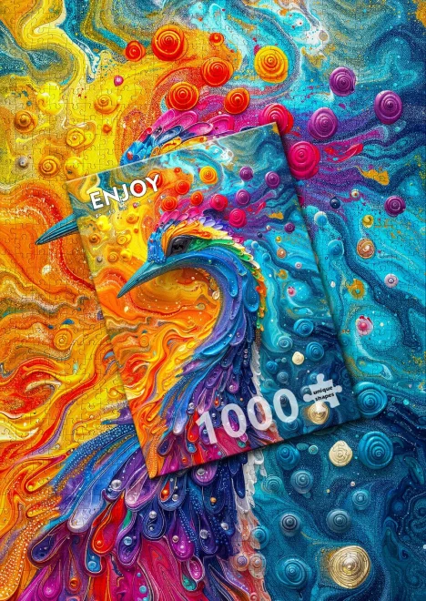 Puzzle Enjoy 1000 dílků Mramorové peří