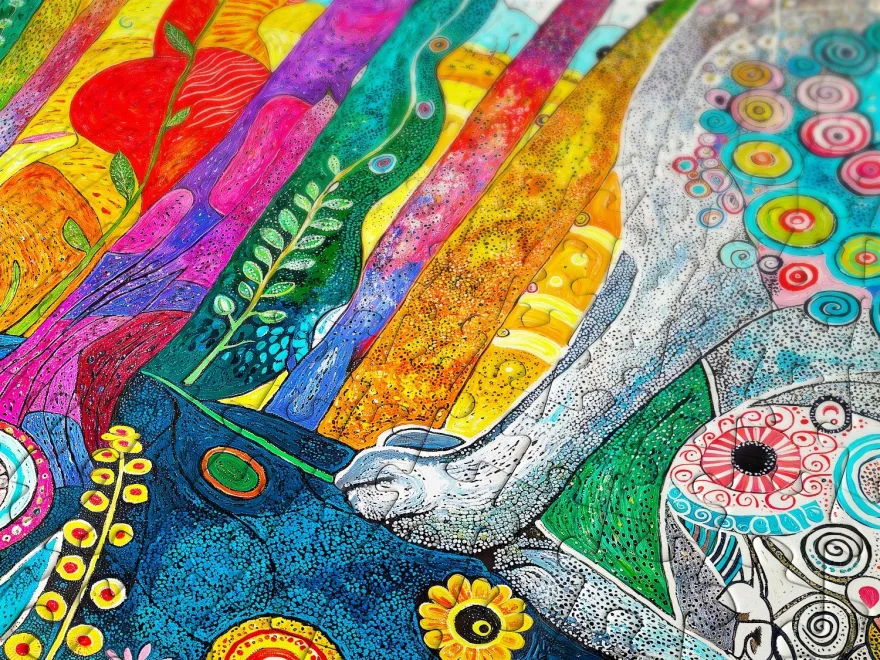 Puzzle Enjoy 1000 dílků Králikova kouzelná země