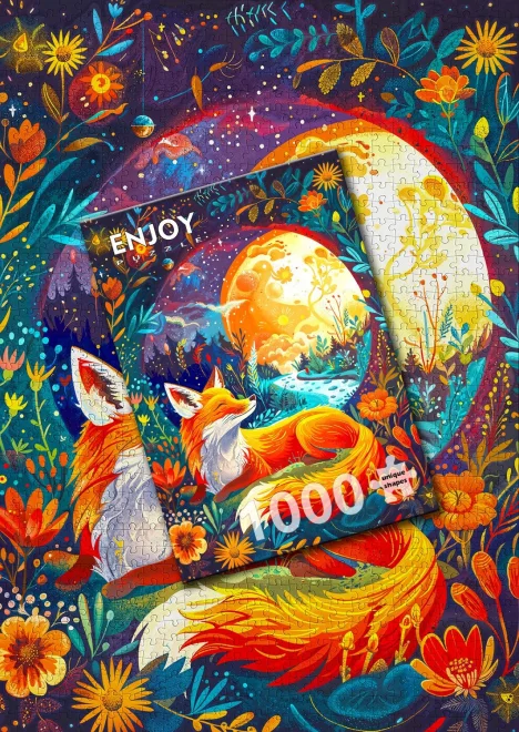 Puzzle Enjoy 1000 dílků Měsíční liška
