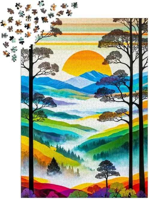 Puzzle Enjoy 1000 dílků Vánek mezi vrcholky hor