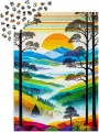 Puzzle Enjoy 1000 dílků Vánek mezi vrcholky hor