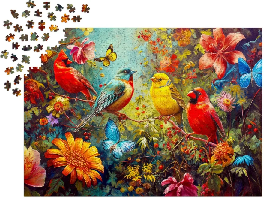 Puzzle Enjoy 1000 dílků Cvrlikání a třepotání