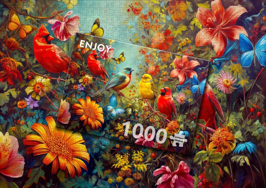 Puzzle Enjoy 1000 dílků Cvrlikání a třepotání
