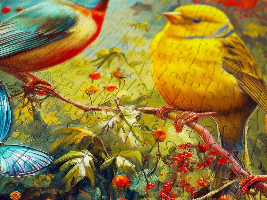 Puzzle Enjoy 1000 dílků Cvrlikání a třepotání