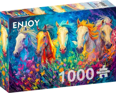 Puzzle Enjoy 1000 dílků Zářivý cval