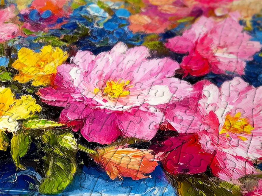 Puzzle Enjoy 1000 dílků Růžový koutek