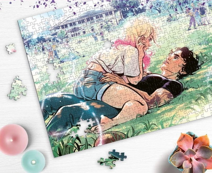 Puzzle Ravensburger 500 dílků Romantasy: Kiss me Once (Polib mě)