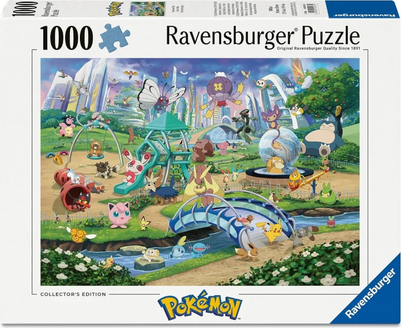 Puzzle Ravensburger 1000 dílků Pokémon: Eevee and Park (Collector's Edition 1)