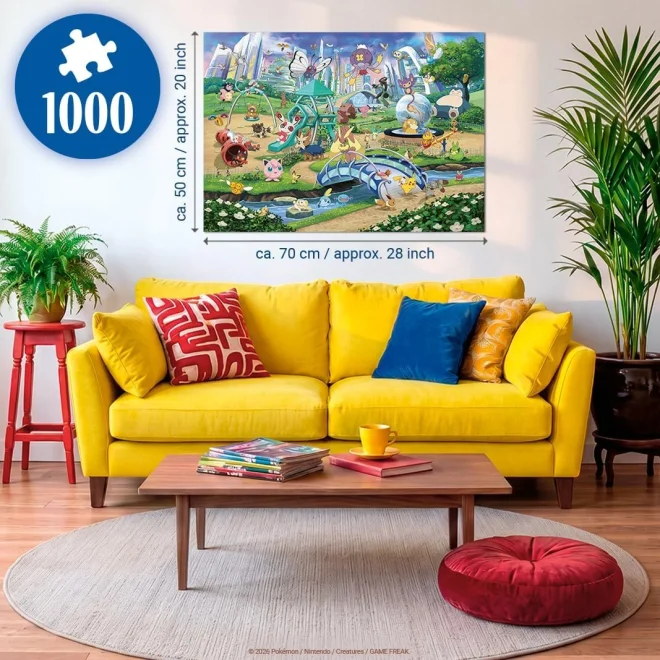 Puzzle Ravensburger 1000 dílků Pokémon: Eevee and Park (Collector's Edition 1)