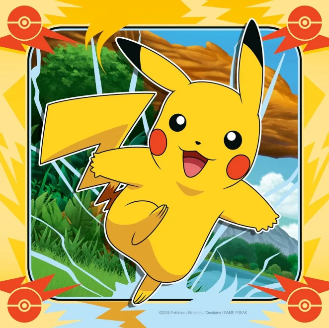 Puzzle pro děti Ravensburger 3x49 dílků Pokémon: Pikachu, Charizard and Eevee