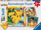 Puzzle pro děti Ravensburger 3x49 dílků Pokémon: Pikachu, Charizard and Eevee