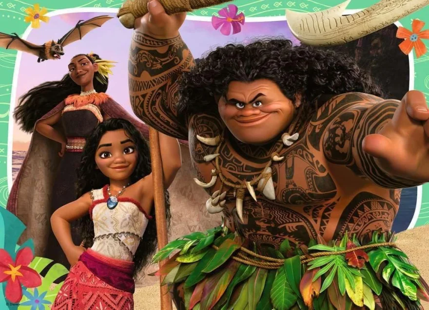 Puzzle sada Ravensburger 4x100 dílků Vaiana 2: Dobrodružství v Oceánii 4v1