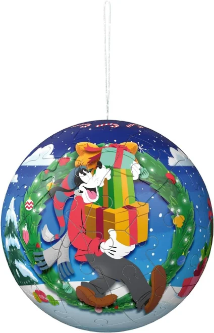 3D puzzle Ravensburger Puzzleball sada 4v1 Vánoční baňky Disney 4x54 dílků