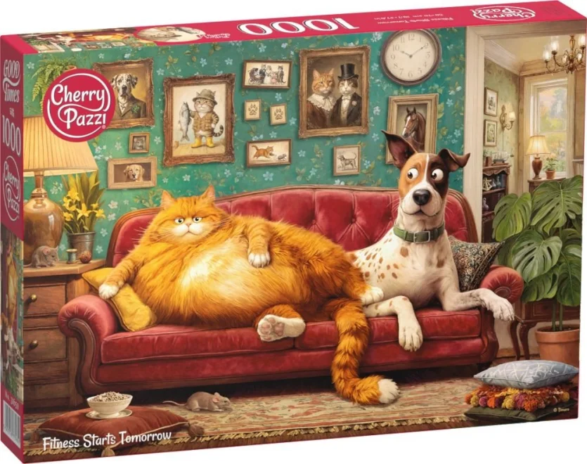 Puzzle Cherry Pazzi 1000 dílků Dnes se začne cvičit