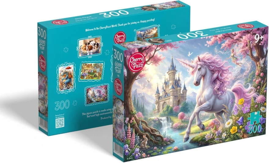 Puzzle Cherry Pazzi 300 dílků Jednorožcova pohádková země