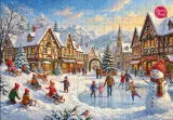 Puzzle Cherry Pazzi 300 dílků Vesnička pod sněhovou peřinou