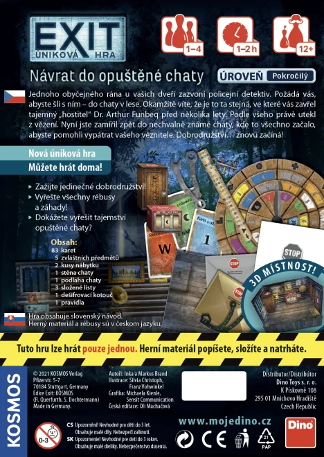 Dino  Exit úniková hra: Návrat do opuštěné chaty