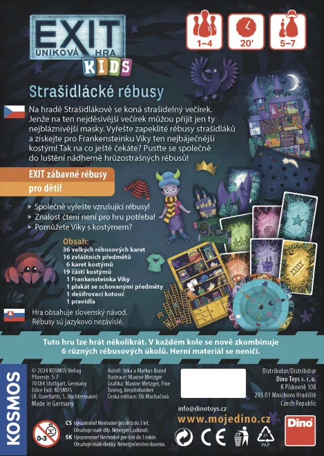 Dino  Exit Kids úniková hra pro děti: Strašidlácké rébusy
