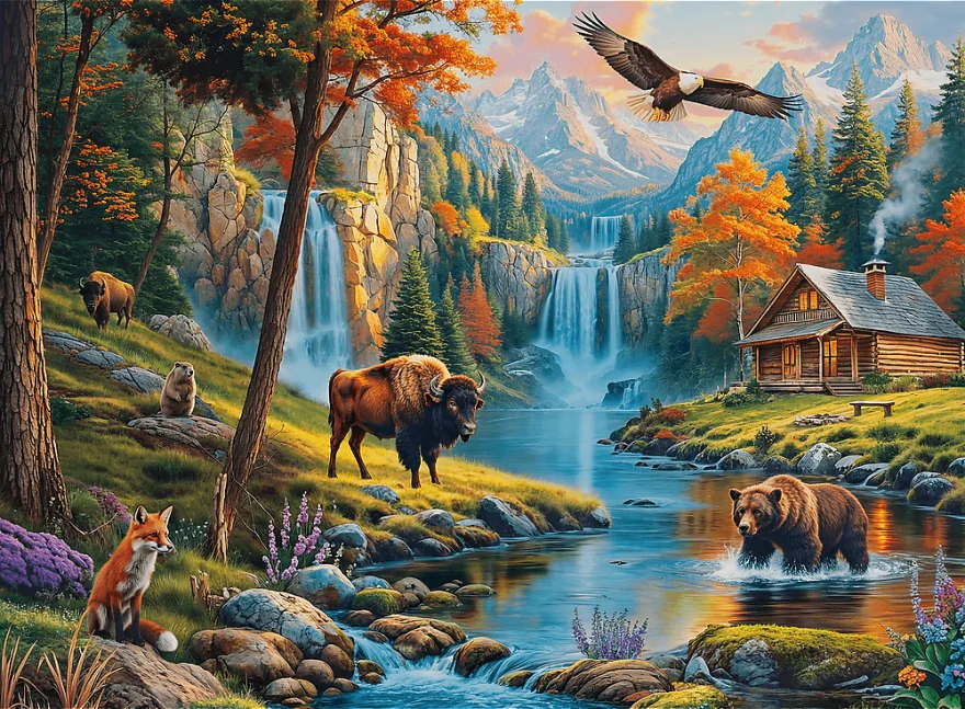 Puzzle Trefl 3000 dílků Divoká příroda