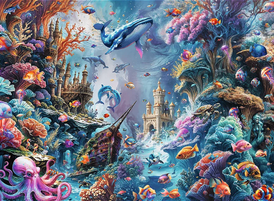 Puzzle Trefl 3000 dílků Život pod mořskou hladinou