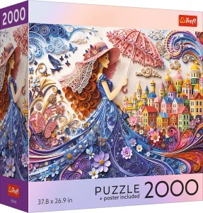 Puzzle Trefl 2000 dílků Dáma se slunečníkem