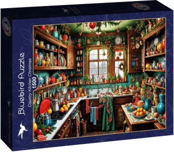 Puzzle Bluebird 1500 dílků Venkovská kuchyně o Vánocích