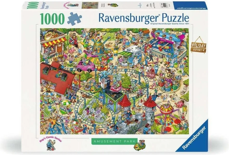 Puzzle Ravensburger 1000 dílků Ray's Comic - Holiday Resort: Zábavní park (4)