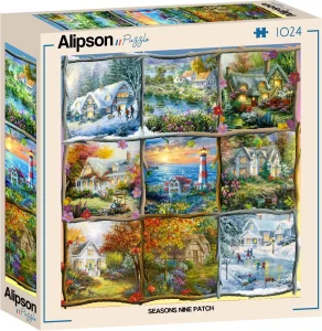 Čtvercové puzzle Alipson 1000 dílků Koláž čtyř ročních období