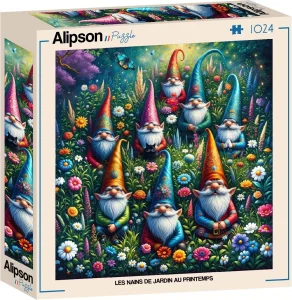Čtvercové puzzle Alipson 1024 dílků Trpaslíci na zahradě