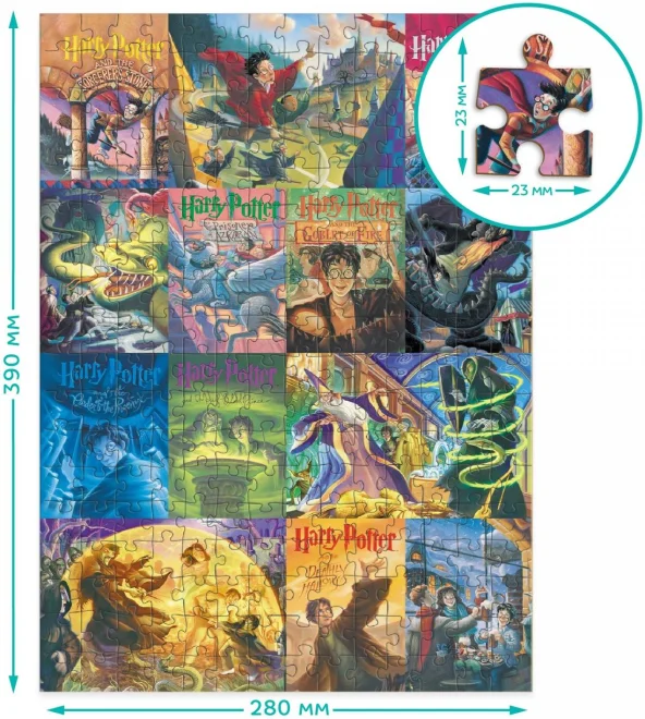 Puzzle Dodo 250 dílků Harry Potter: Obaly knih (M)