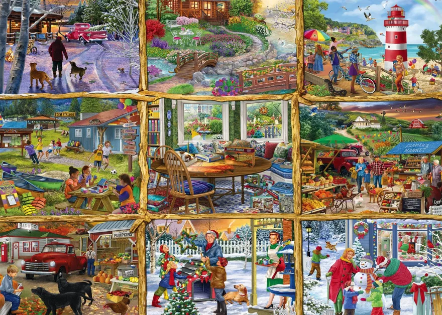 Puzzle Alipson 1000 dílků Všechny roční období