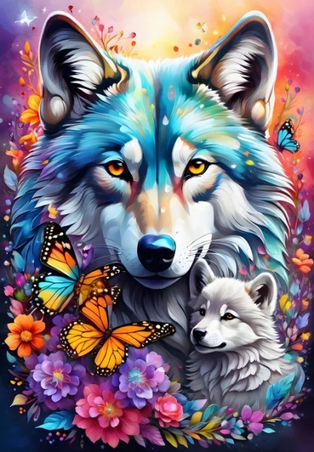 Puzzle Alipson 1000 dílků Vlčí láska
