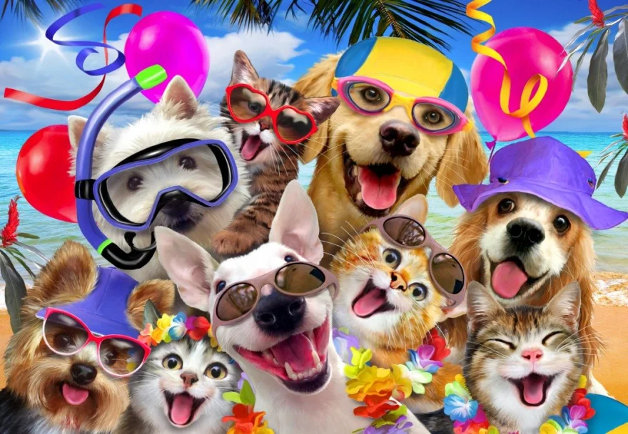 Puzzle Alipson 1000 dílků Selfie z plážové párty