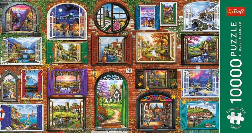 Puzzle Trefl 10000 dílků Okna ročních období