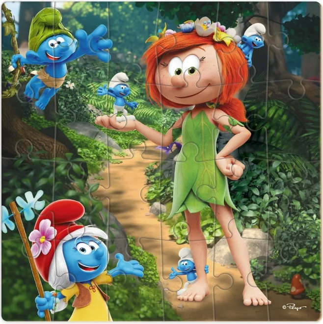 Puzzle pro děti Dodo 24 dílků Šmoulové: V lese