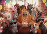 Puzzle pro děti Trefl 200 dílků Kapybara a narozeninový dort