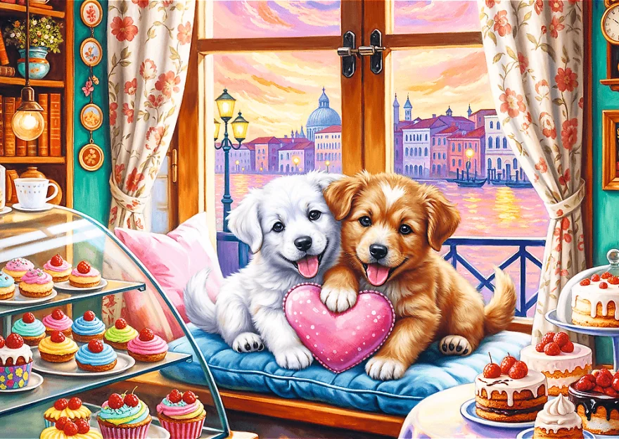 Puzzle Trefl 500 dílků Láska štěňat