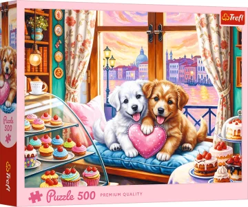 Puzzle Trefl 500 dílků Láska štěňat