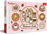 Puzzle Trefl 500 dílků Pusheen v kavárně