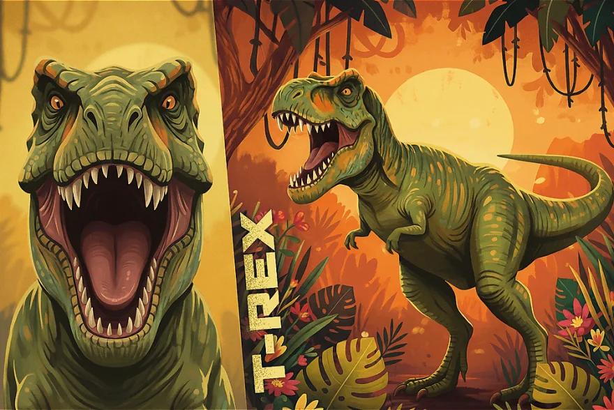 Puzzle pro děti Trefl 100 dílků Inspirováno světem dinosaurů: T-Rex