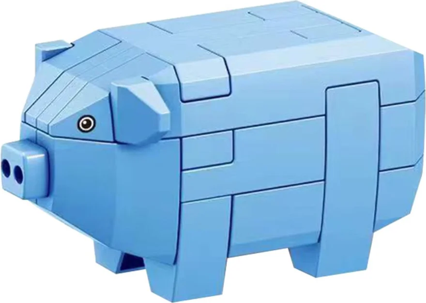 3D puzzle - hlavolam IQ Competition  Zvířata: Prase