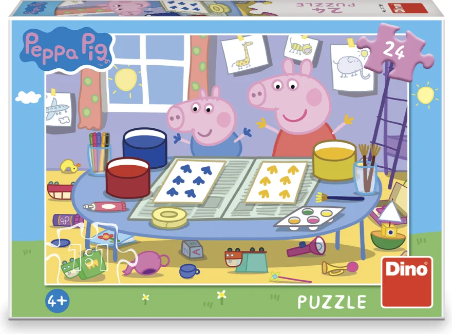 Puzzle pro děti Dino 24 dílků Prasátko Peppa: Výtvarník