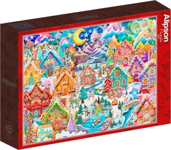 Puzzle Alipson 1500 dílků Barevné perníkové městečko