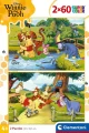 Puzzle pro děti Clementoni 2x60 dílků Medvídek Pú 2v1