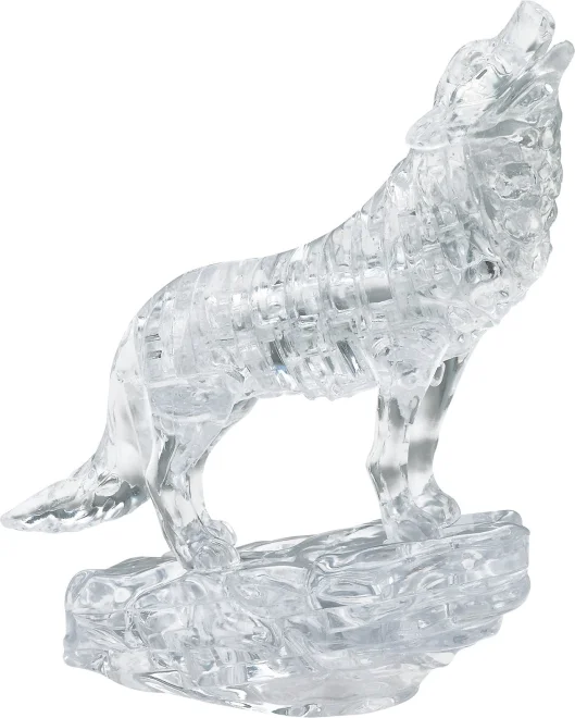 3D Crystal Puzzle  Vlk (bílý) 37 dílků