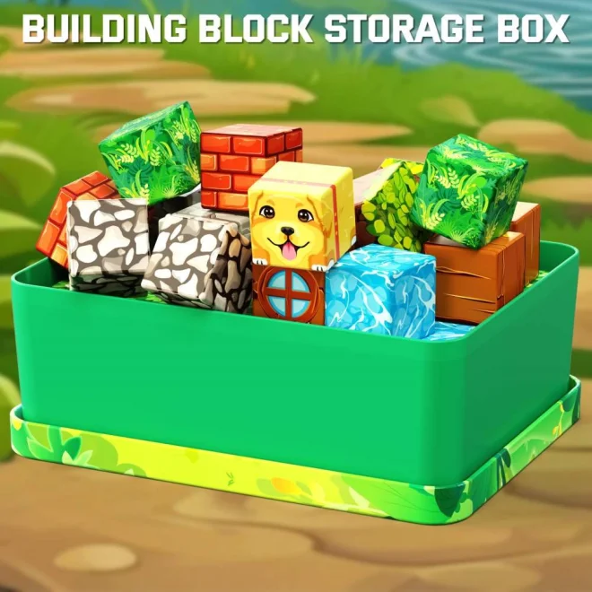 Magnetické kostky Magnet Cube Zone  Styl Minecraft: Classic Forest 48 ks